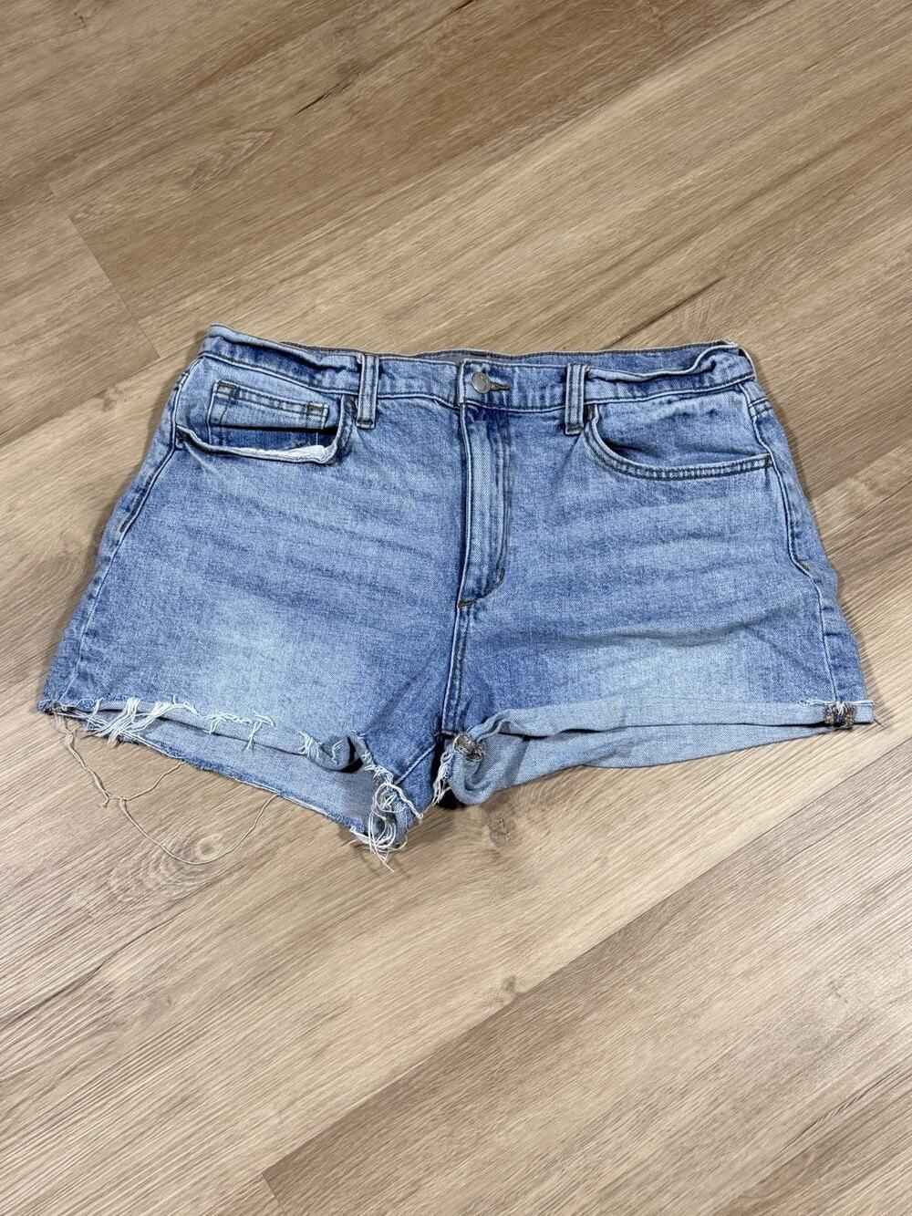 Joe's Jeans High Rise Cut Off Jean Shorts Womens 31 Blue Denim 3 Inch Inseam
